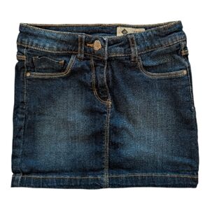 Tex Girls Dark Blue Denim Skirt Cotton Size 5-6